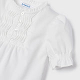 Blusa Manica Corta In Popeline Bambina MAYORAL 3138 - MAYORAL - Luxury Kids