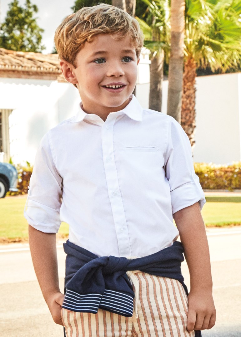 Camicia Basica In Cotone Bambino MAYORAL 140 - MAYORAL - Luxury Kids