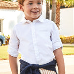 Camicia Basica In Cotone Bambino MAYORAL 140 - MAYORAL - Luxury Kids