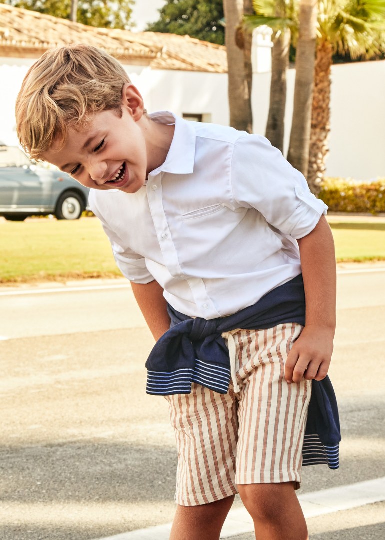 Camicia Basica In Cotone Bambino MAYORAL 140 - MAYORAL - Luxury Kids