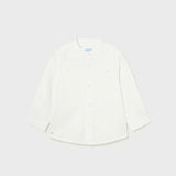 Camicia Manica Lunga Con Colletto Coreano In Cotone Neonato MAYORAL 1116B - MAYORAL - Luxury Kids