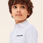 Camicia Manica Lunga In Misto Lino Bambino MAYORAL 3165 - MAYORAL - Luxury Kids