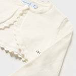Cardigan Modello Bolerino Tricot In Cotone Sostenibile Neonata MAYORAL 306 - MAYORAL - Luxury Kids