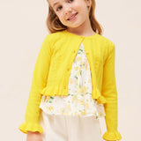 Cardigan Tricot Traforato In Cotone Sostenibile Bambina MAYORAL 3345 - MAYORAL - Luxury Kids