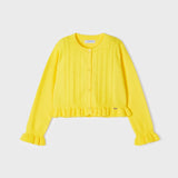 Cardigan Tricot Traforato In Cotone Sostenibile Bambina MAYORAL 3345 - MAYORAL - Luxury Kids