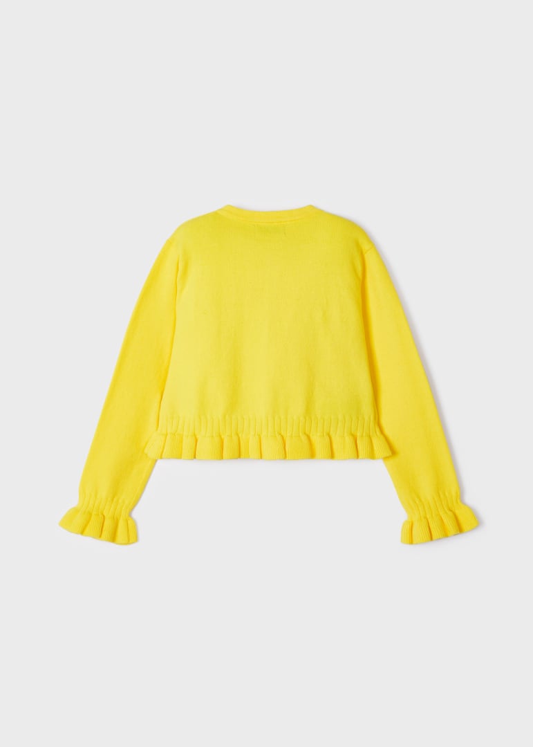 Cardigan Tricot Traforato In Cotone Sostenibile Bambina MAYORAL 3345 - MAYORAL - Luxury Kids