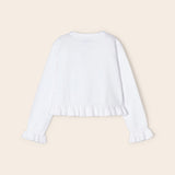 Cardigan Tricot Traforato In Cotone Sostenibile Bambina MAYORAL 3345 - MAYORAL - Luxury Kids