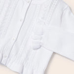 Cardigan Tricot Traforato In Cotone Sostenibile Bambina MAYORAL 3345 - MAYORAL - Luxury Kids