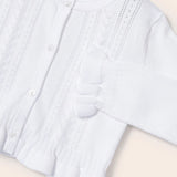 Cardigan Tricot Traforato In Cotone Sostenibile Bambina MAYORAL 3345 - MAYORAL - Luxury Kids