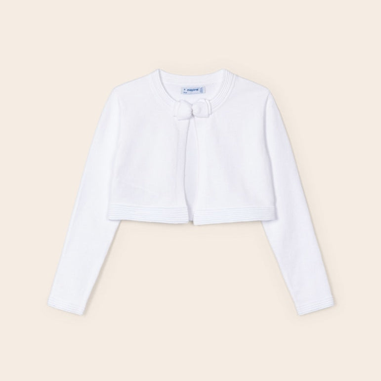 Cardigan Tricot In filo Di Cotone Sostenibile Bambina MAYORAL 321 - MAYORAL - Luxury Kids