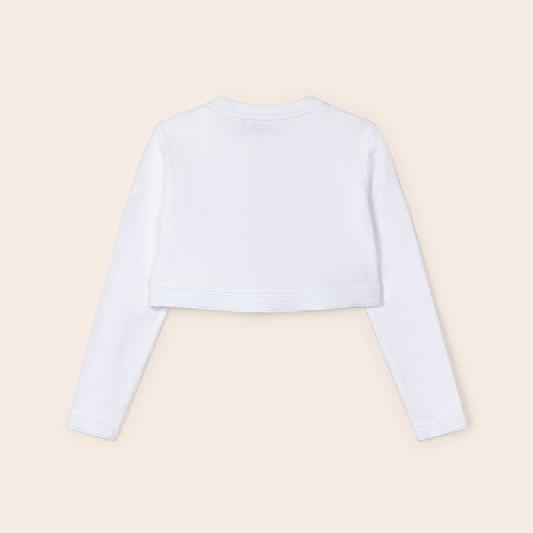 Cardigan Tricot In filo Di Cotone Sostenibile Bambina MAYORAL 321 - MAYORAL - Luxury Kids