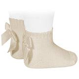 Kurze Socken mit Krausrippen und Schleife für Baby-Mädchen CONDOR 2007