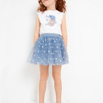Completo Con Gonna In Tulle Bambina MAYORAL 3950 - MAYORAL - Luxury Kids