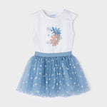 Completo Con Gonna In Tulle Bambina MAYORAL 3950 - MAYORAL - Luxury Kids