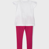 Completo 2 Pezzi In Cotone Sostenibile Con Ricami Bambina MAYORAL 3779 - MAYORAL - Luxury Kids