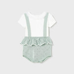 Completo Con Salopette Tricot In Cotone Sostenibile Neonata MAYORAL 1250 - MAYORAL - Luxury Kids