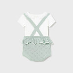 Completo Con Salopette Tricot In Cotone Sostenibile Neonata MAYORAL 1250 - MAYORAL - Luxury Kids