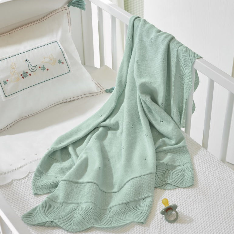 Coperta Volant In Filo Di Cotone Neonato/a MAYORAL 9240 - MAYORAL - Luxury Kids