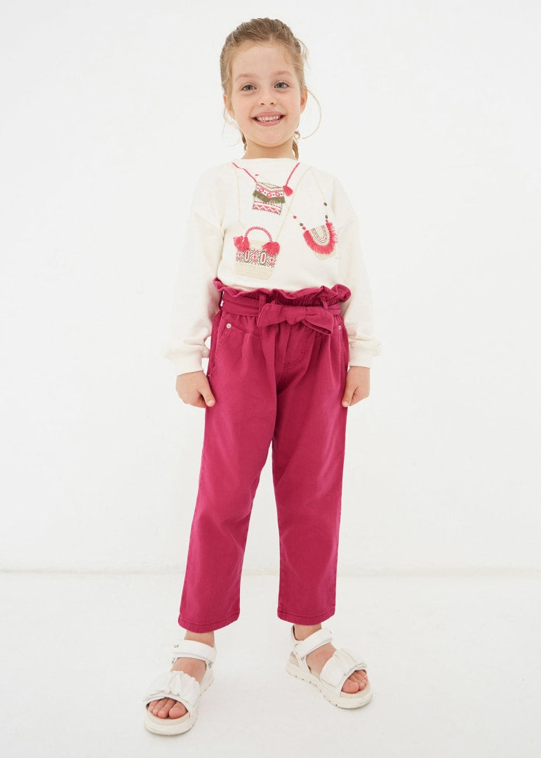 Felpa Con Applicazioni In Cotone Sostenibile Bambina MAYORAL 3435 - MAYORAL - Luxury Kids