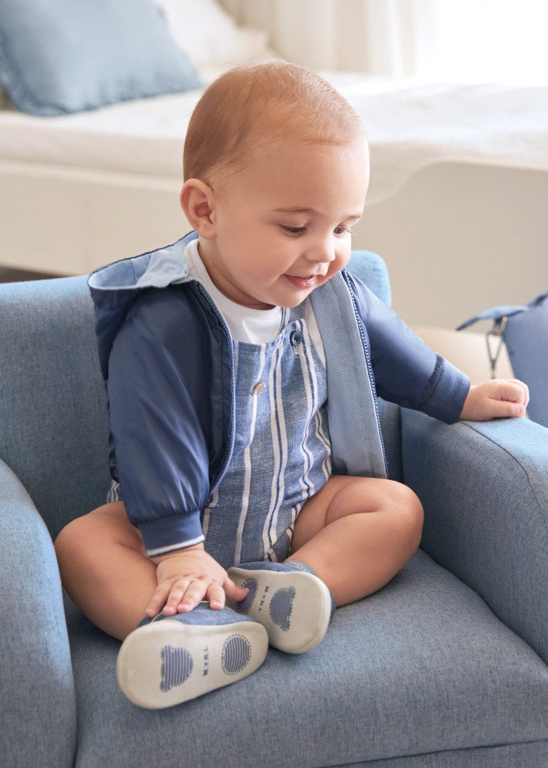 Giubbino A Vento Reversibile In Poliestere Riciclato Neonato MAYORAL 1404 - MAYORAL - Luxury Kids