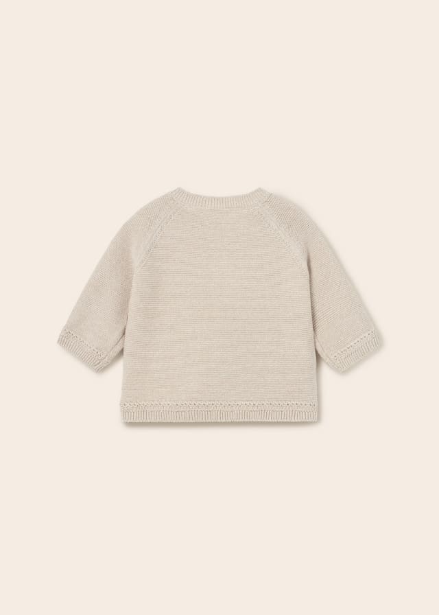 Cardigan Tricot In Filo Di Cotone Sostenibile Neonato MAYORAL 1360 - MAYORAL - Luxury Kids