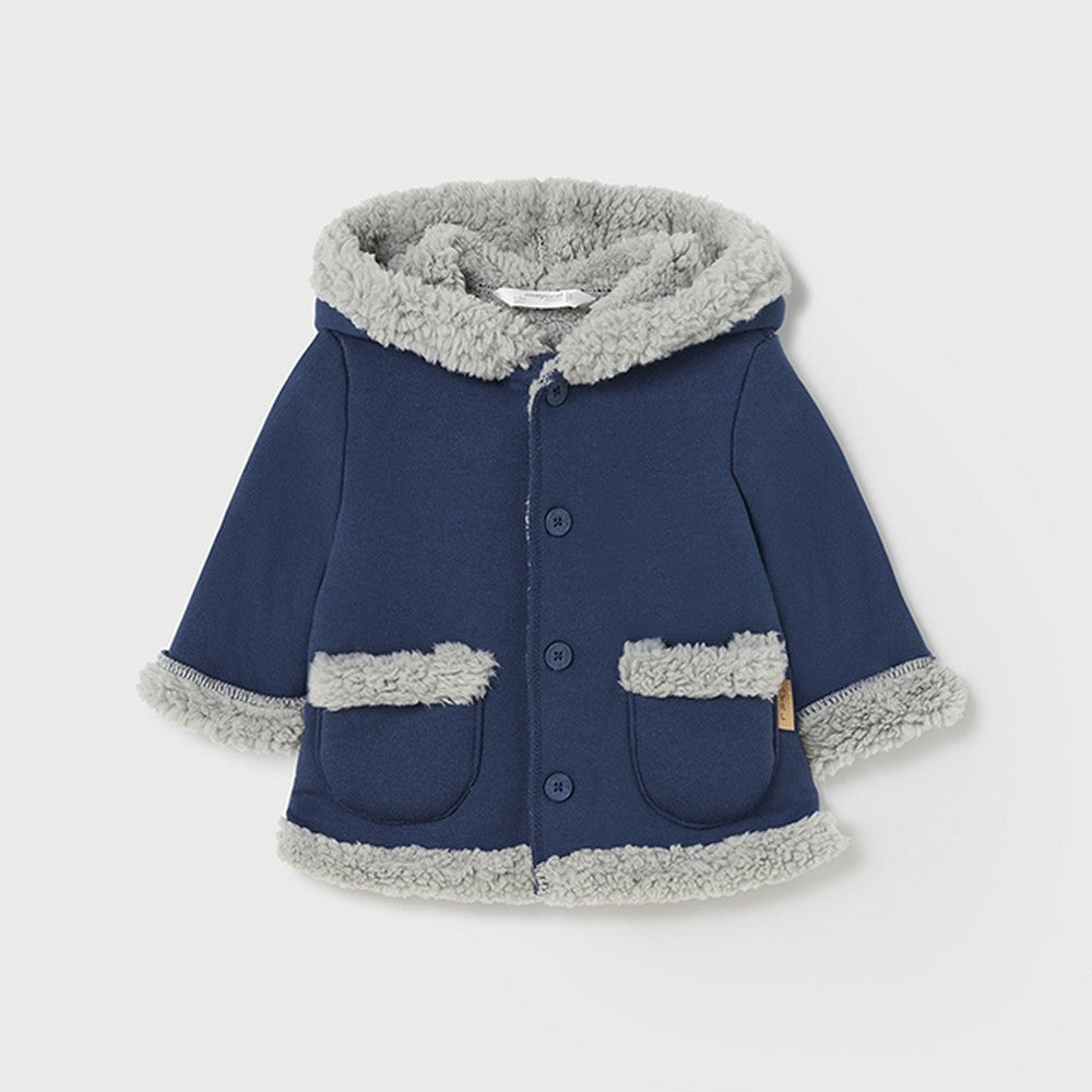 Giaccone Con Pellicciotto E Cappuccio Neonato MAYORAL 2402 - MAYORAL - LuxuryKids