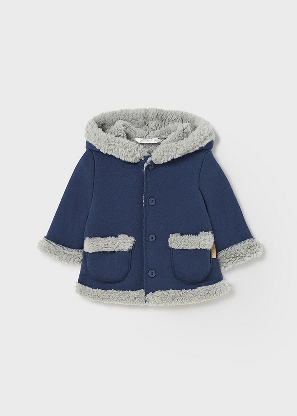 Giaccone Con Pellicciotto E Cappuccio Neonato MAYORAL 2402 - MAYORAL - LuxuryKids