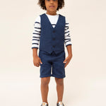Gilet In Misto Lino Bambino MAYORAL 3349 - MAYORAL - Luxury Kids