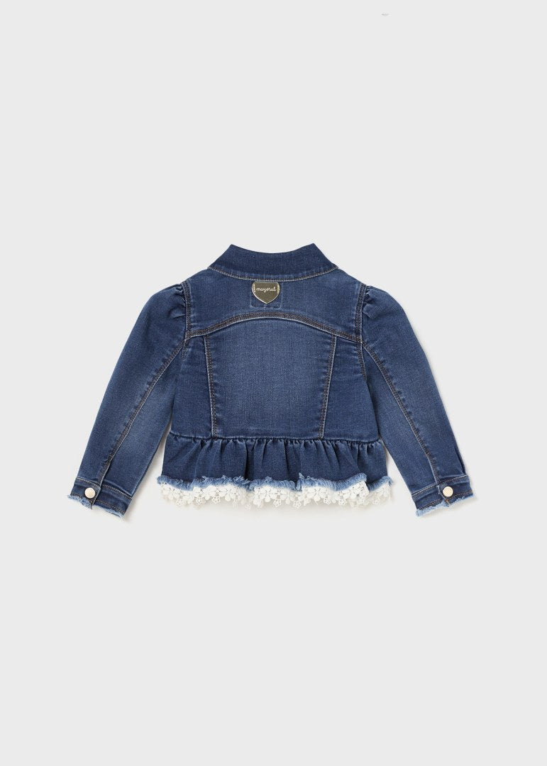 Giubbino In Denim Con Volant Neonata MAYORAL 1408 - MAYORAL - Luxury Kids