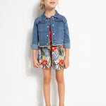 Giubbino In Denim Con Volant Bambina MAYORAL 3440 - MAYORAL - Luxury Kids