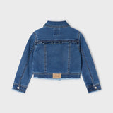 Giubbino In Denim Con Volant Bambina MAYORAL 3440 - MAYORAL - Luxury Kids