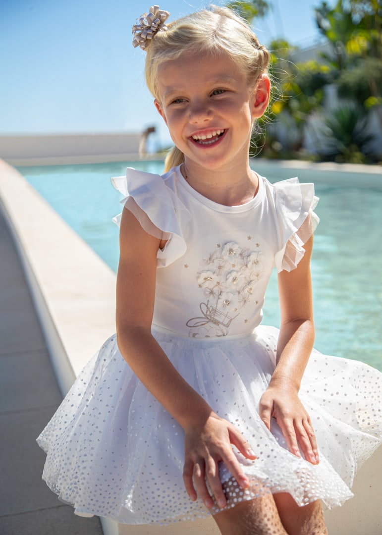 Gonna In Tulle Con Glitter Bambina MAYORAL 3901 - MAYORAL - Luxury Kids