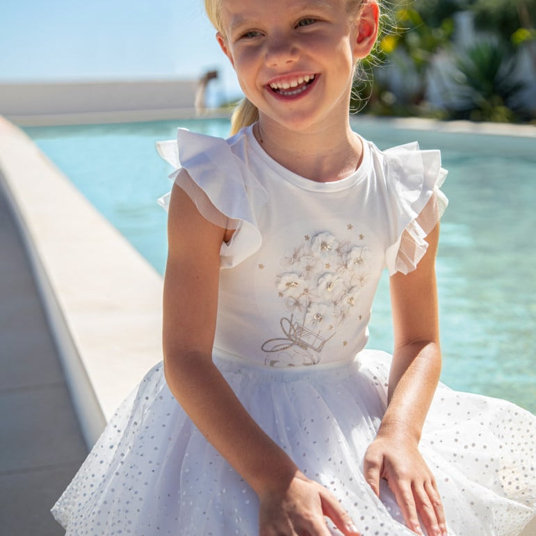 Gonna In Tulle Con Glitter Bambina MAYORAL 3901 - MAYORAL - Luxury Kids