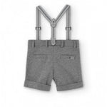 Bermuda In Punto Milano Con Bretelle Neonato BOBOLI 715070 - BOBOLI - LuxuryKids