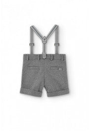 Bermuda In Punto Milano Con Bretelle Neonato BOBOLI 715070 - BOBOLI - LuxuryKids