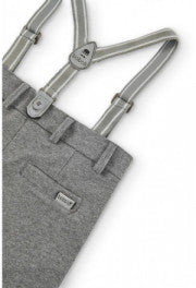 Bermuda In Punto Milano Con Bretelle Bambino BOBOLI 715070 - BOBOLI - LuxuryKids