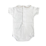 Completo Con Pagliaccetto In Filo Di Cotone Organico Neonato WEDOBLE V2301305B - WEDOBLE - Luxury Kids