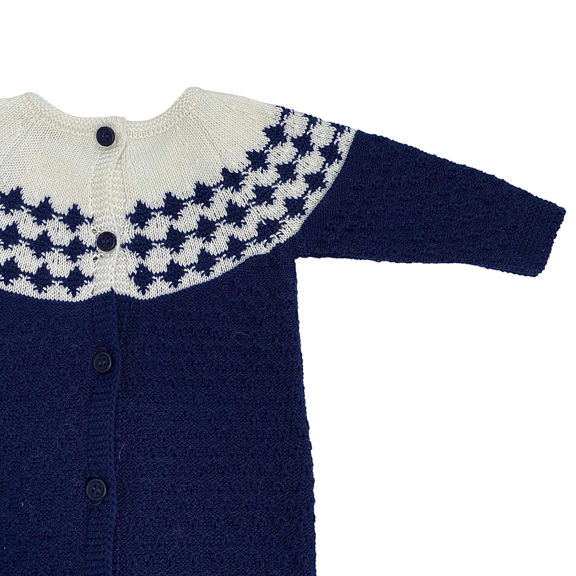 Tutina Intera In Caldo Cotone Girocollo Blu Neonato A&J 118 - A&J - LuxuryKids