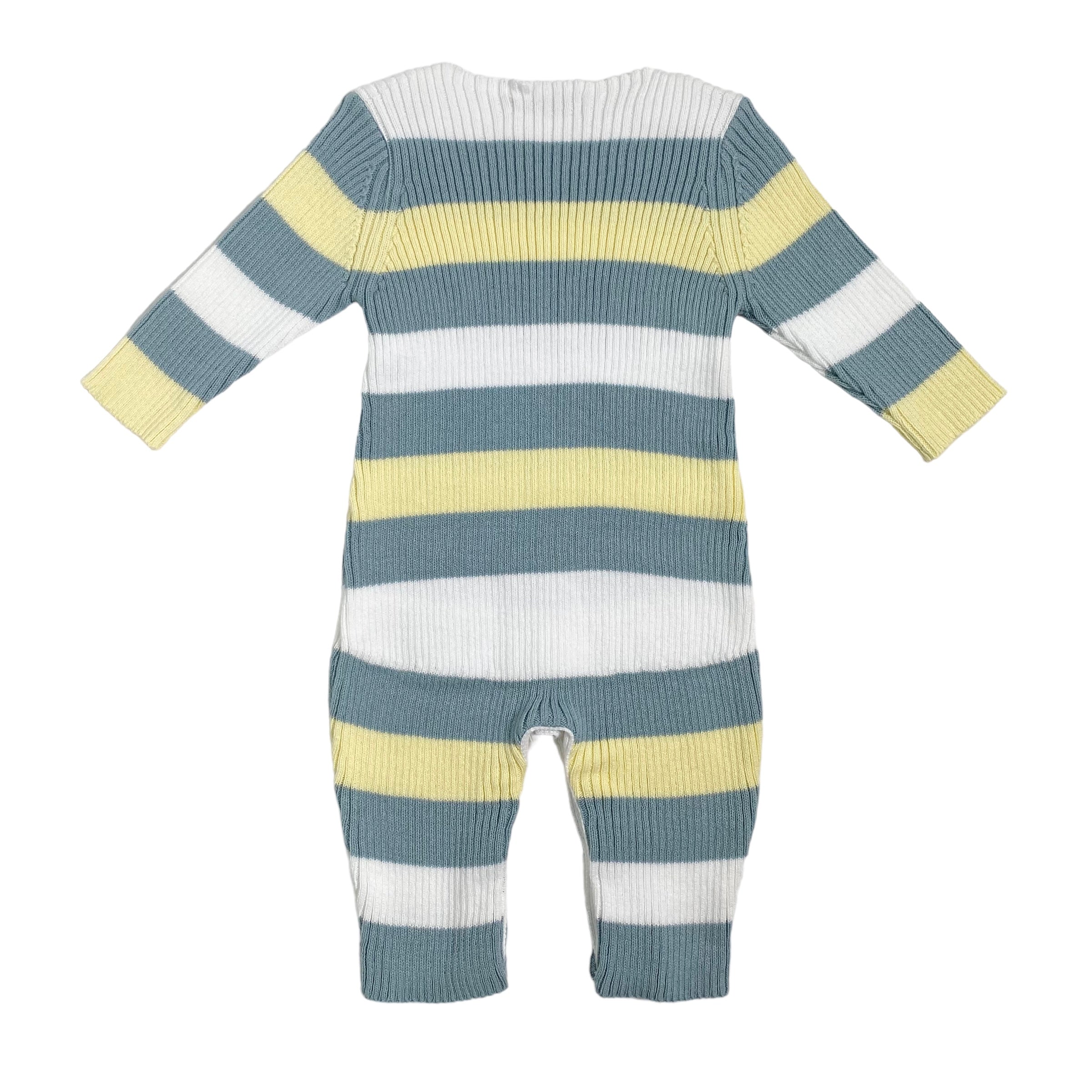 Tutina Intera In Filo Di Cotone A Coste Neonato DR KID DK294 - DR KID - Luxury Kids