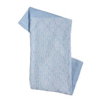 Coperta Scialle In Filo Di Cotone Con Trecce Celeste Neonato CREAZIONI LUANA 1000 - CREAZIONI LUANA - Luxury Kids