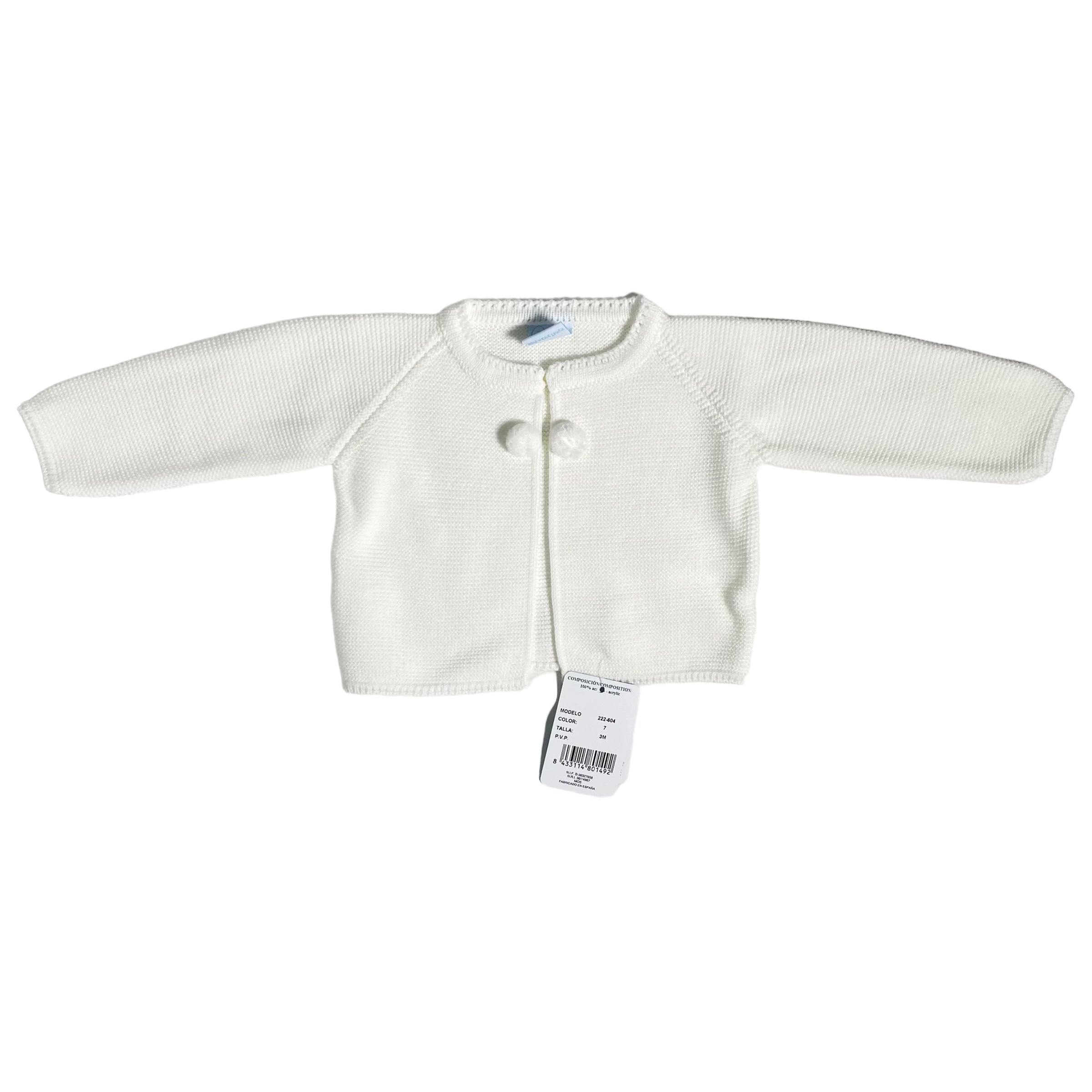 Cardigan Con Pon Pon In Caldo Cotone Neonato/a GRANLEI 604 - GRANLEI - LuxuryKids