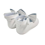 Scarpe Da Culla Modello Ballerina In Pelle Con Fiocco Neonata RIZITOS A2705P - RIZITOS - Luxury Kids