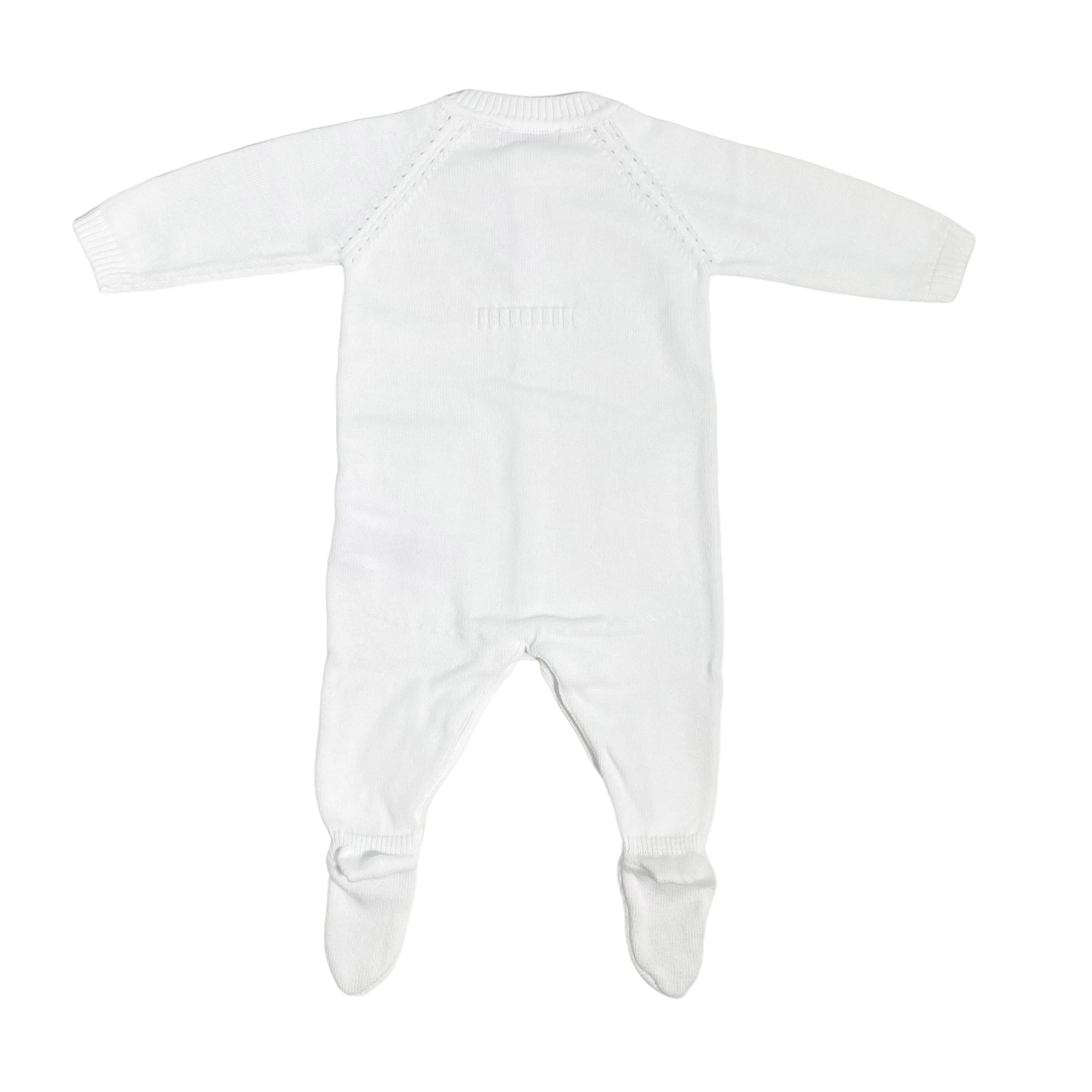 Tutina Intera In Filo Di Cotone Organico Bianca Neonato/a DR KID DK259 - DR KID - Luxury Kids