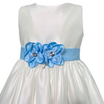 Abito Elegante Smanicato In Rasatello Bambina PETIT 2015659 - PETIT - Luxury Kids