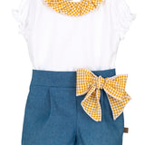 Baby-Baumwollpullover-Set mit Shorts CALAMARO 17838