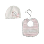 Set Di Bavetta E Cappello Neonata LA SARTORIA DEI PICCOLI LR313 - LA SARTORIA DEI PICCOLI - Luxury Kids