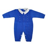 Tutina Intera In Filo Di Cotone Con Trecce Neonati I DELFI 2120C