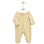 Tutina Intera In Ciniglia Beige Neonata BABIDU 19716 - BABIDU - LuxuryKids