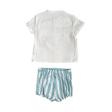 DEL SUR 0281 Bermuda-Set aus Baumwolle für Neugeborene