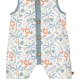 Ärmellose Baby-Safari-Latzhose in Grün SQUID 32403